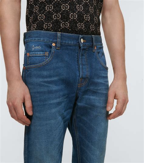 gucci tapered jeans|gucci ripped denim jeans.